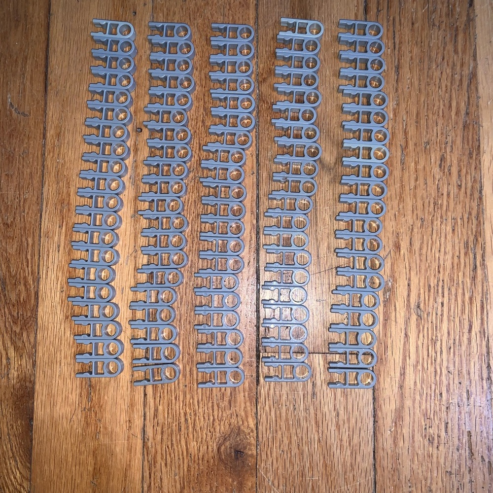 🖤5 for $20-100 Knex Gray Clip Connectors with Hole End Grey-Standard K'nex Parts